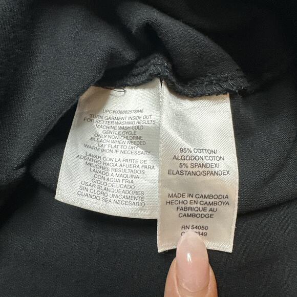 Vintage Y2K Nine West Ring Detail Black Sleeveless Top XL Stretch Minimalist - Picture 8 of 9